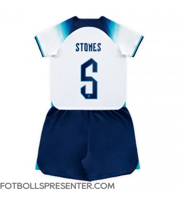 England John Stones #5 Hemmatröja Barn VM 2022 Kortärmad (+ korta byxor)